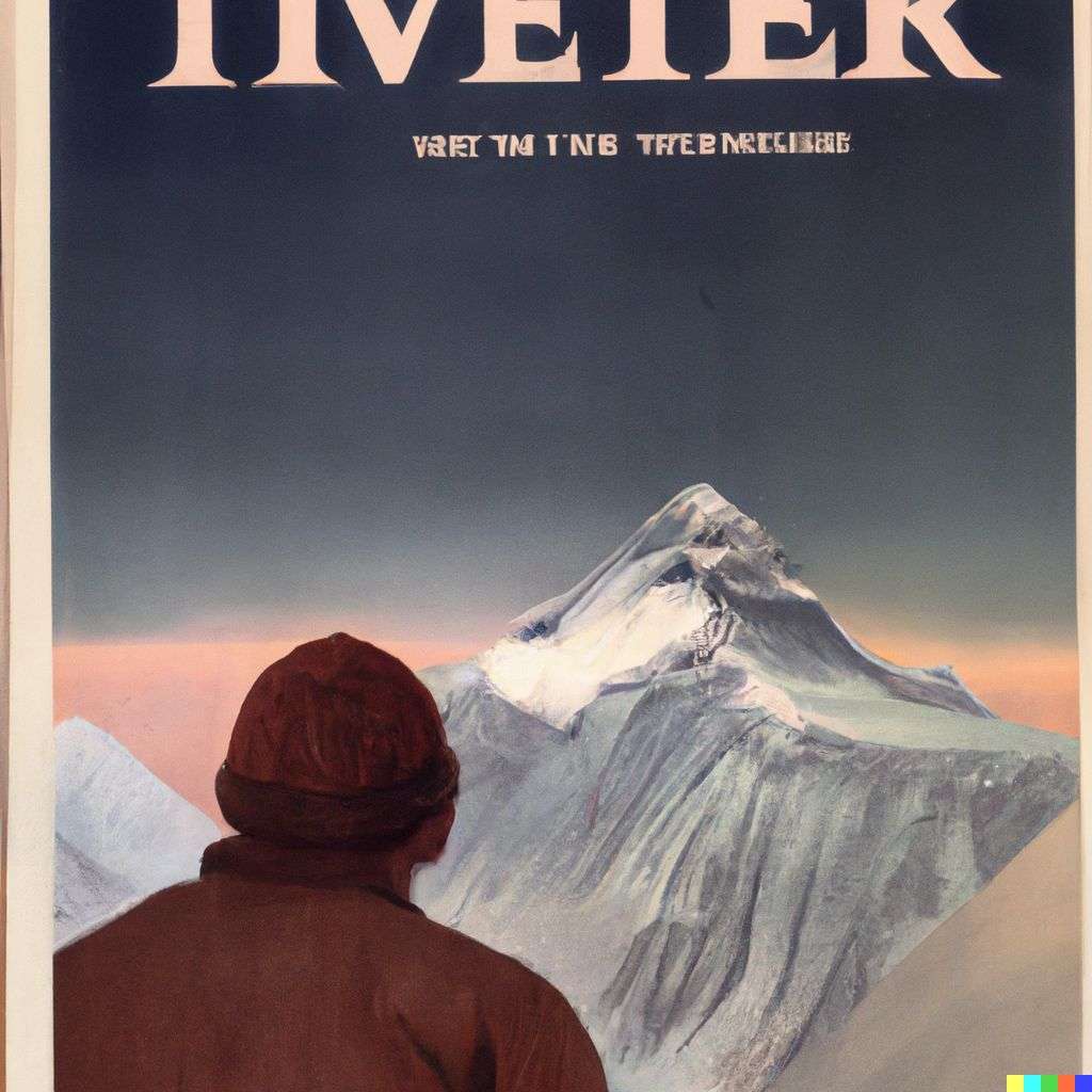 someone gazing at Mount Everest, front cover of Time magazine, 1930